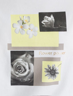 Свободная футболка с принтом из премиального хлопка с эастаном - Vilatte фото 2