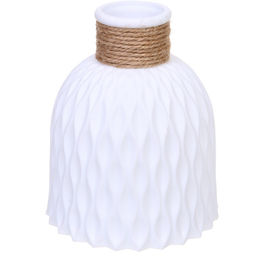 Цена за 2 шт. Ваза из пластика "Розали" 12*15см цвет белый