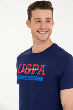 Erkek Lacivert Bisiklet Yaka Ti__rt