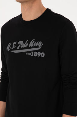 Erkek Bisiklet Yaka Regular Fit Siyah Sweatshirt - U.s. polo assn фото 7