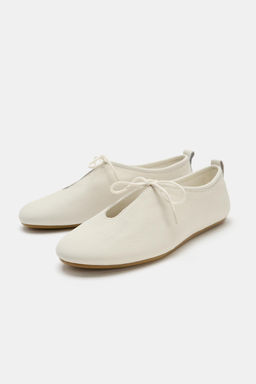 BAILARINA PIEL / Blanco Crudo - Zara фото 4
