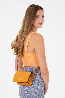 Женская шафрановая сумка через плечо Неожиданная скидка в корзине
