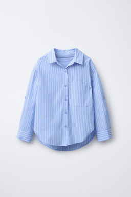STRIPED POPLIN SHIRT AND RIBBED T-SHIRT PACK - Zara фото 2