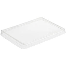 Крышка ПЭТ OneClick (lid 500/0) д/бум.конт., прозр.плос.,400шт/кор