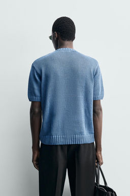 CAMISETA PUNTO RELAXED FIT / Azul - Zara фото 11