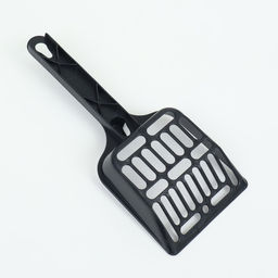 Туалет закрытый, 51×34×37 с, с совком, прозрачный, пластик, синий