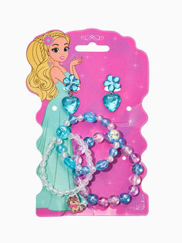 Комплект детский «Выбражулька» 4 предмета,3 браслета, 1 клипсы, единорог, сердце, цветной