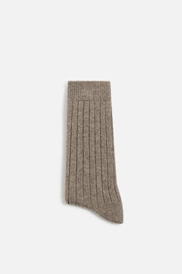 CASHMERE BLEND RIBBED SOCKS - Zara фото 4