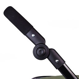 Коляская кукольная металлическая, прогулочная, с корзиной, серо-зеленая