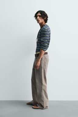 RIBBED STRIPED T-SHIRT - Zara фото 4