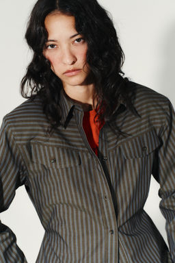 STRIPED POPLIN SHIRT - Zara фото 2