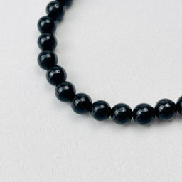 Браслет из камня черный Турмалин "Шерл" 17 см