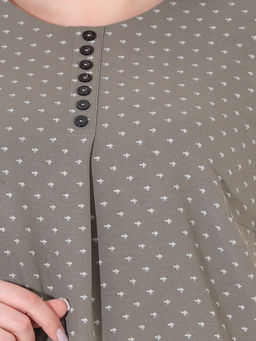 Туника в мелкий горошек больших размеров - Almond фото 2