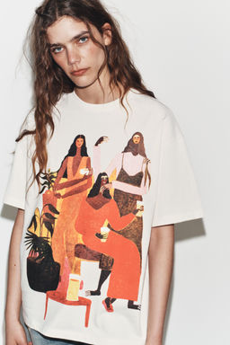 CAMISETA ESTAMPADA MANUJA WALDIA / Blanco roto