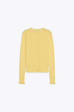 POINTELLE KNIT CARDIGAN WITH RUFFLES - Zara фото 13