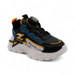 Кроссовки В7010-1 черно желтые