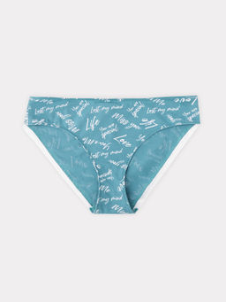 Цена за 2 штуки! Трусы женские классические в синем цвете с принтом текст текст на арктике 412429 - Mark formelle фото 7