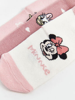 Minnie Mouse Bask?l? K?z Bebek Soket ?orap 3l? - Waikiki фото 3