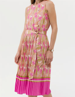 Fu_ya Ku_ak Detayl_ Pileli Midi Elbise - Pierre cardin фото 6