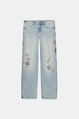 TRF GRINCH PRINT LOW-RISE JEANS - Zara фото 2