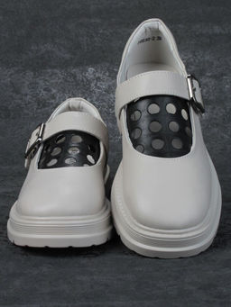 06-PDE38-2 GRAY Туфли женские (натуральная кожа)