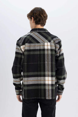 Рубашка Relax Fit в клетку с длинным рукавом Lumberjack - Defacto фото 6