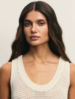 Топ ажурной вязки с бахромой / Zarina  фото 6