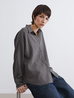 ?izgili Oversize Kad?n G?mlek