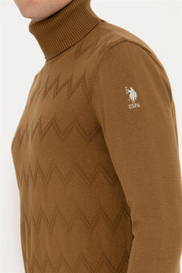 Мужской легкий свитер цвета хаки - U.s. polo assn фото 7