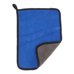 Цена за 2 шт. Тряпка для мытья авто, CARTAGE, микрофибра, 400г/м², 20×30 см, сине-серая