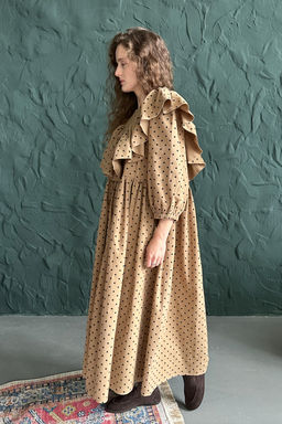 Платье женское STREET074/05/Песочный, черный