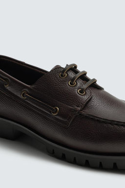 ZAPATO N?UTICO PIEL / Marr?n - Zara фото 6