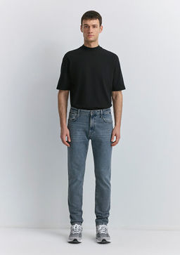 Milan Mavi Black Puslu Koyu Mavi-Gri Jean Pantolon фото 2