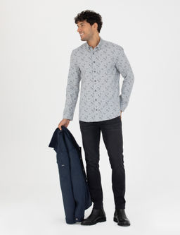 Рубашка Pierre Cardin Slim Fit синяя