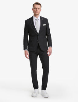 Lacivert Ex. Slim Fit _izgili Tak_m Elbise