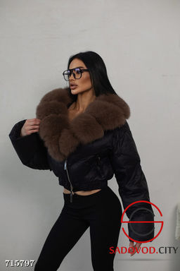 Женская куртка-пуховик с натуральным мехом - Bruno фото 5