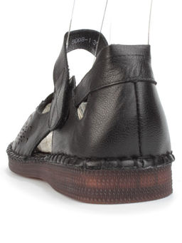 08-5008-1 BLACK Босоножки женские (натуральная кожа)