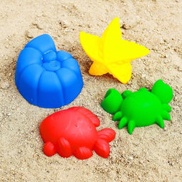 Цена за 5 шт. Набор игрушек для песочницы, 4 формочки для песка, МИКС - Соломон фото 2