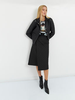 юбка черная стеганая - Glenfield фото 3