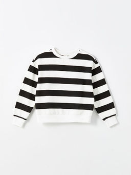 Bisiklet Yaka K?z ?ocuk Kal?n Sweatshirt