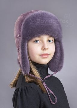 шапка Ушанка детская норка клевер шапка Ушанка детская норка клевер