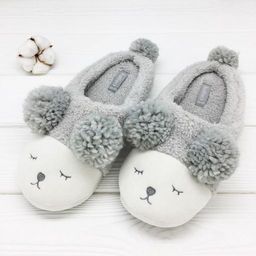 Тапочки Мишки серые