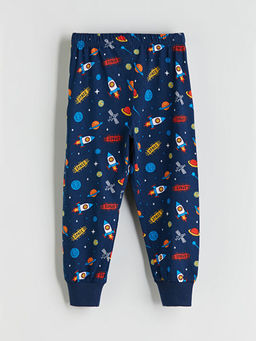 Beli Lastikli Bask?l? Erkek ?ocuk Pijama Alt