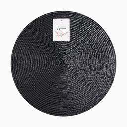 Салфетка сервировочная Доляна цв.черный, d 38 см  фото 4