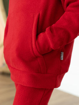 Костюм детский флисовый красный 7043г(ш) (110, 60)