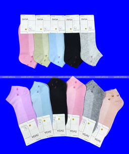 Цена за 3 пар. 3 ПАРЫ - Следки женские сетка АССОРТИ