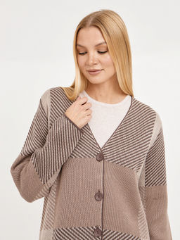 кардиган женский удлиненный в крупную клетку - Glenfield фото 4