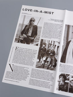 Цена за 20 шт. Пленка флористическая для цветов «Газета моды» 65 мкм, серая, 50×57±1 см