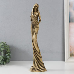 Фигурка полистоун «Девушка в тоге», под бронзу, 11×9×41 см