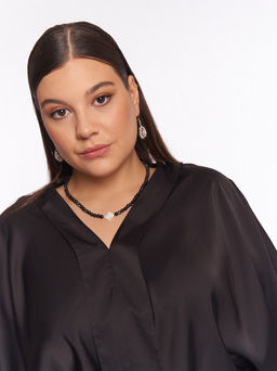 Атласная блузка TBL73537BLK01 - Артесса фото 5